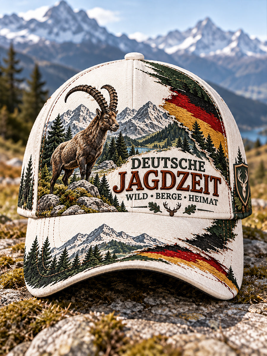 Herren-Kappe mit Jagdsaison-Grafikdruck